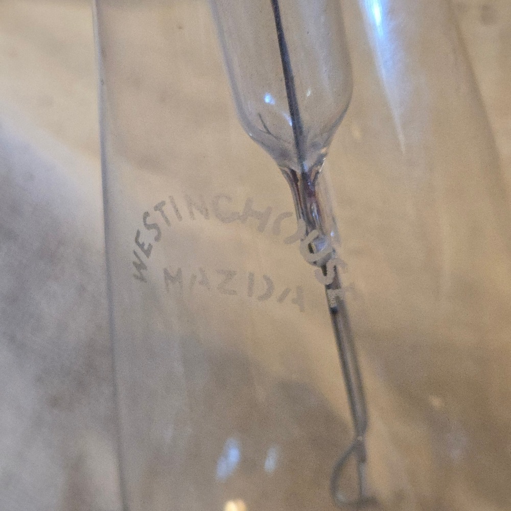 VTG Westinghouse Mazda Street Light Bulb 1915 Clear Glass Brass Base Antique USA - Picture 4 of 9
